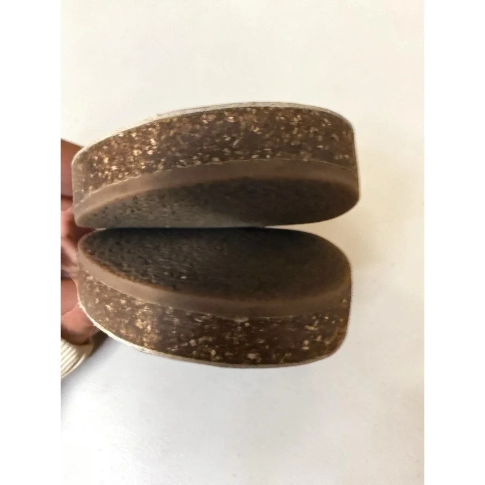 Tory Burch MILLER CLOUD Sandal Cork Shearling Caramel Size 8 Style 86568